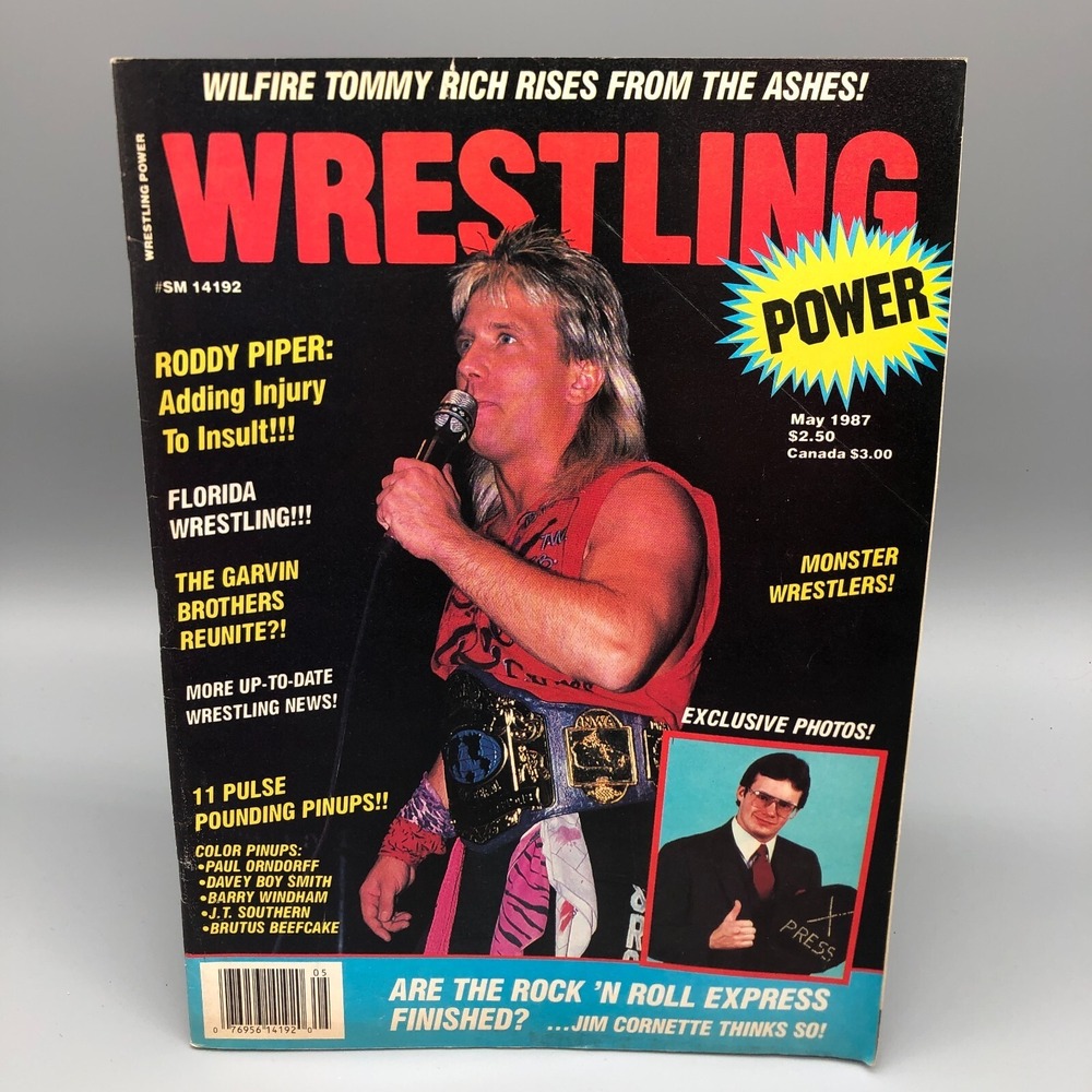 Vintage Pro Wrestling Magazine Book Ricky Rowdy Piper WWF WCW NWA 80s May 87